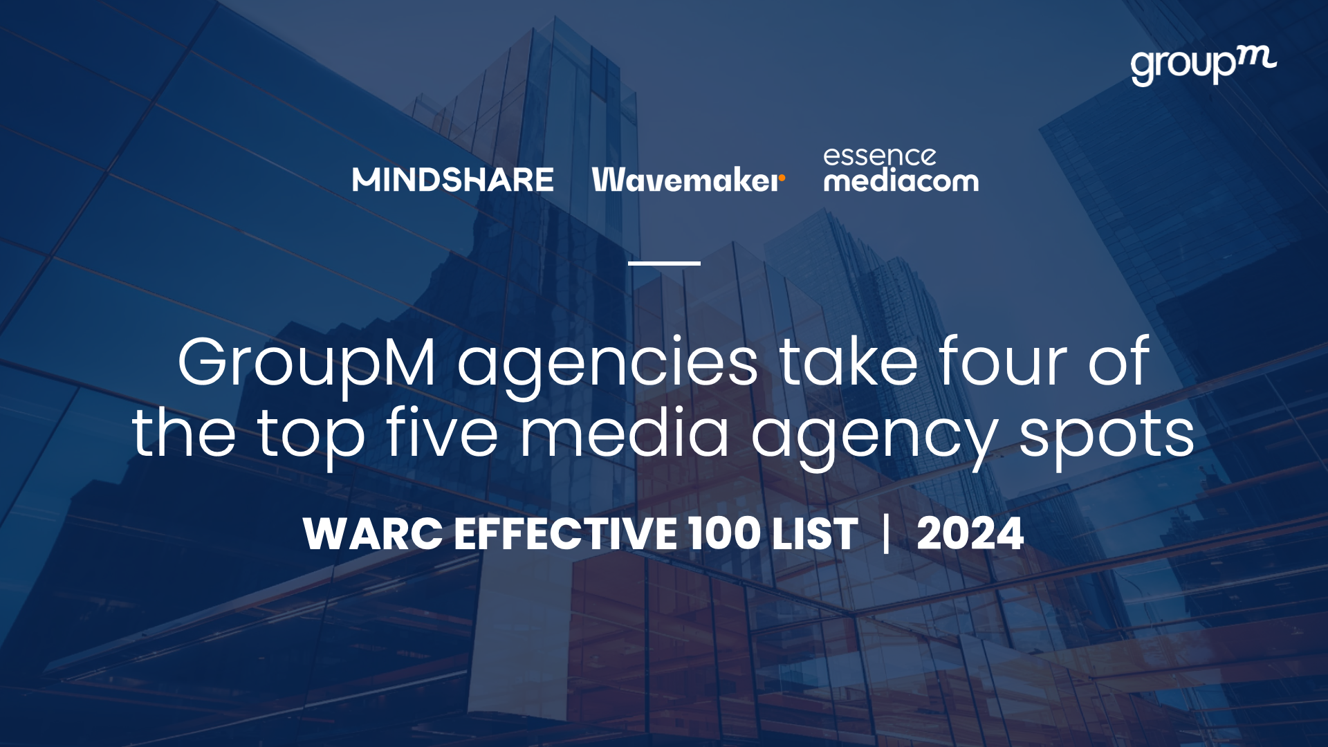 GroupM Agencies Take Four of Top Five Media Agency Spots in WARC 